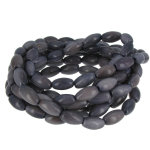 Collier ou bracelet elastique graines de tagua - classics - bleu ardoise