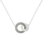 Les poulettes bijoux - collier double anneaux argent 925