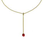 Collier laiton allumette - classics - rouge