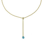 Collier laiton allumette - classics - turquoise