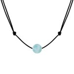 Les poulettes bijoux - collier lien perle de larimar
