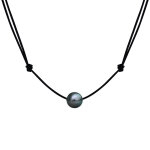 Les poulettes bijoux collier lien perle de tahiti