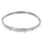 Collier multi - fils argent 925 et perles blanches