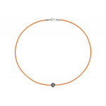 Les poulettes bijoux - collier la perle noire des poulettes - colors - orange