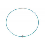 Les poulettes bijoux - collier la perle noire des poulettes - colors - turquoise