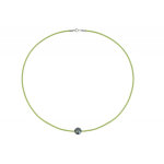 Les poulettes bijoux - collier la perle noire des poulettes - colors - vert