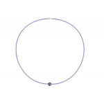 Les poulettes bijoux - collier la perle noire des poulettes - colors - violet