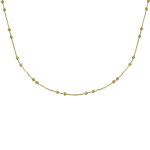 Collier plaqu or et billes - taille 45 cm