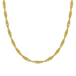 Les poulettes bijoux - collier plaqu� or maille torsad�e - taille 45cm