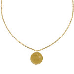 Collier plaqu or mdaille ronde grave mon etoile