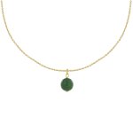 Collier plaqué or pendentif perle de jade Collier plaqué or pendentif perle de jade