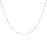 Collier plaqu or perles facettes de pierre de lune