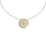 Les poulettes bijoux - collier plaqu� or t�te d'indien