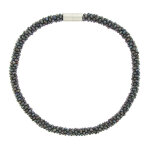 Collier torsade de perles de culture - classics - gris