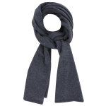 Les poulettes bijoux - echarpe 100% cachemire r�cr� uni 2 fils 30cm x 170cm - gris