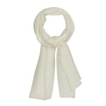 Les poulettes bijoux - echarpe 100% lin rayures lurex - beige clair