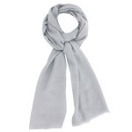 Echarpe cachemire et modal uni - gris clair