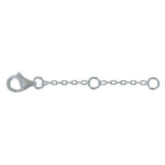 Les poulettes bijoux - extension de chaine argent 925 rhodi� 3 tailles