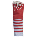 Fouta drap plage et hammam coton bande et petites rayures lurex argent 100 x 200cm