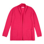 Gilet col châle 100% cachemire 2 fils - fuchsia - taille s Gilet col châle 100% cachemire 2 fils - fuchsia - taille s