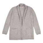 Gilet col châle 100% cachemire 2 fils - gris - taille s Gilet col châle 100% cachemire 2 fils - gris - taille s
