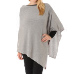 Grand poncho 100% cachemire 2 fils classics - gris Grand poncho 100% cachemire 2 fils classics - gris