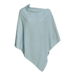 Les poulettes bijoux - grand poncho 100% cachemire 2 fils classics - vert