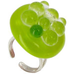 Grande bague verre bulles - classics - vert
