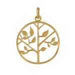 Les poulettes bijoux - pendentif arbre de vie plaqu� or