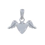 Pendentif argent 925 coeur et ailes d'ange - petit modle