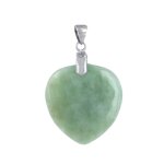 Pendentif argent 925 cour de jade Pendentif argent 925 cour de jade