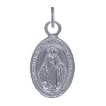 Pendentif argent 925 petite mdaille ovale vierge miraculeuse