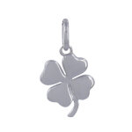 Les poulettes bijoux - pendentif argent 925 rhodi� mini tr�fle � quatre feuilles
