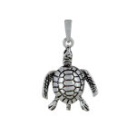 Pendentif argent 925 tortue des galpagos