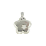 Les poulettes bijoux - pendentif chance nacre et argent nacre ivoire