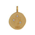 Les poulettes bijoux - pendentif plaqu� or constellation balance et strass