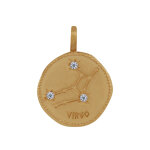 Les poulettes bijoux - pendentif plaqu� or constellation vierge et strass