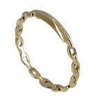 Petite bague plaqu or gourmette - taille 50