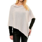 Les poulettes bijoux - poncho 100% cachemire 2 fils classics - beige