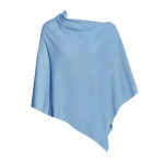 Poncho 100% cachemire 2 fils classics - bleu ciel Poncho 100% cachemire 2 fils classics - bleu ciel