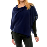 Poncho 100% cachemire 2 fils classics - bleu navy Poncho 100% cachemire 2 fils classics - bleu navy