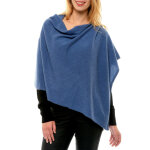 Poncho 100% cachemire 2 fils colors - bleu navy Poncho 100% cachemire 2 fils colors - bleu navy