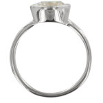 Les poulettes bijoux bague argent 925 solitaire serti clos - taille 60
