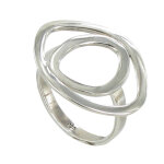 Les poulettes bijoux - bague argent ellipse - taille 52