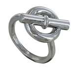 Les poulettes bijoux - bague argent fermoir t - taille 50