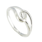 Les poulettes bijoux - bague argent petit entrelac� - taille 50