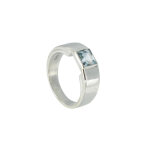 Les poulettes bijoux - bague argent topaze carr�e - taille 50