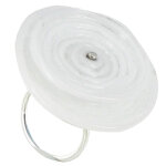 Les poulettes bijoux - bague argent et verre coquelicot blanc