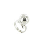 Les poulettes bijoux - bague clochette bulle d'argent