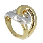 Les poulettes bijoux - bague deux ors entrelac�e - taille 52